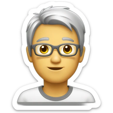 Chat gris et blanc sticker