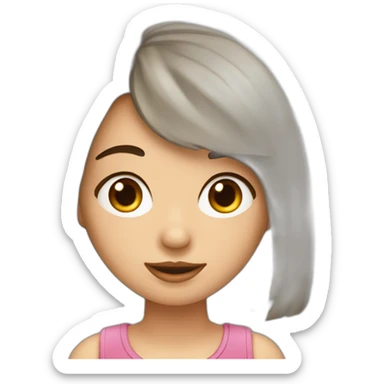 Ragazza con naso da maiale sticker