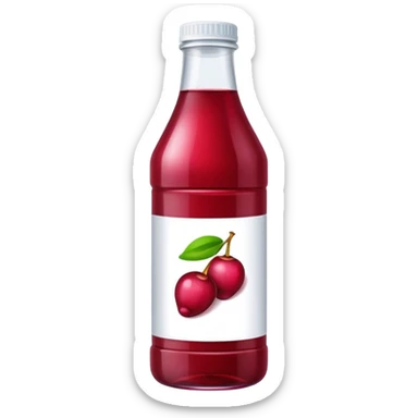 Bottle cranberry juice sticker