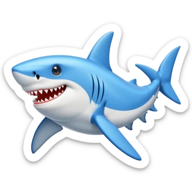 Shark with blue shoes  sticker