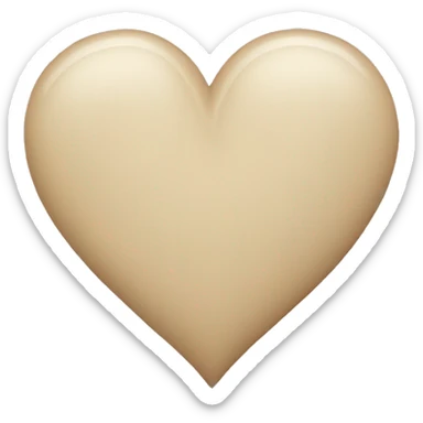 Beige heart sticker