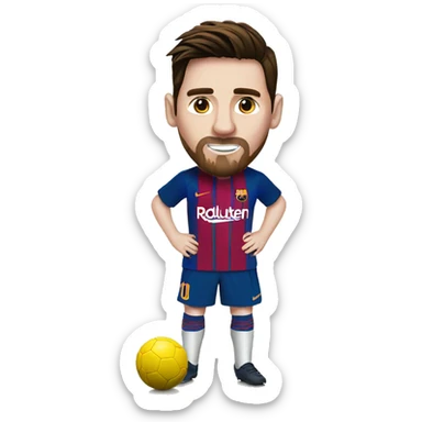 messi is dribbling the football sticker