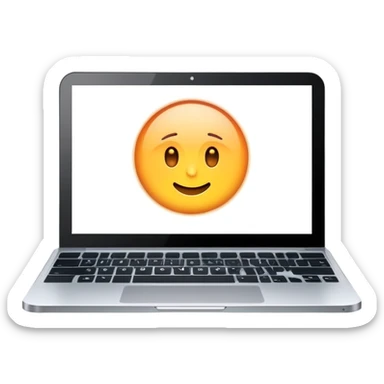 A modern laptop with a glowing screen and sleek aluminum body sticker