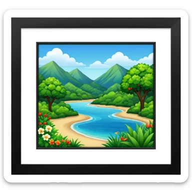 nature and fancy  frame sticker