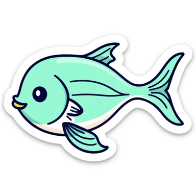 cutesy fish sticker