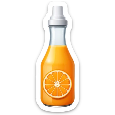 Orange juice bottle sticker