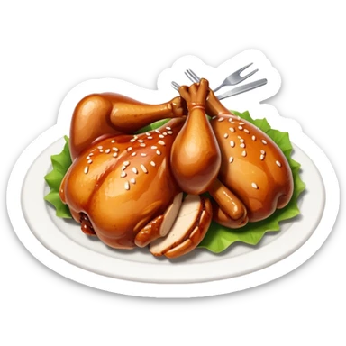 Barbecue chicken sticker