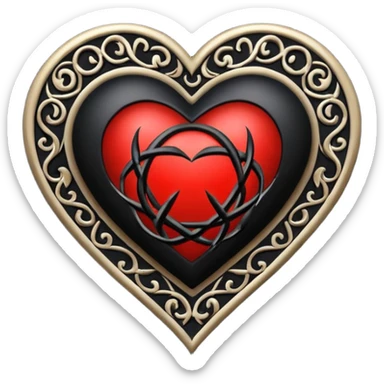 gothic heart with a pentagram sticker