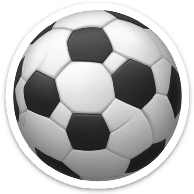 soccer ball with a face sticker