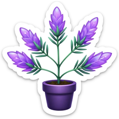 create a holographic lavender plant sticker