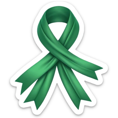 green cancer ribbon sticker