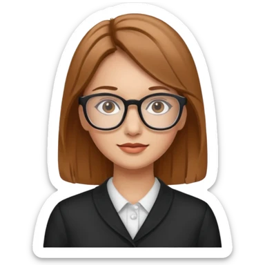 Fair skin Woman with light brown hairwearing glasses   sticker