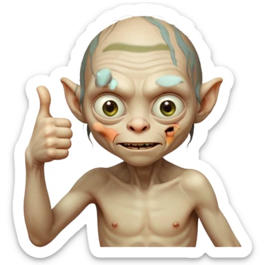 thumbs up golum sticker