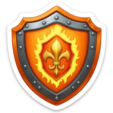 fiery shield sticker