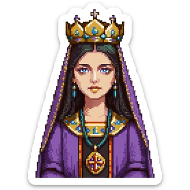 Empress Theodora in Byzantine regalia sticker