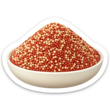 red & white small grain quinoa sticker