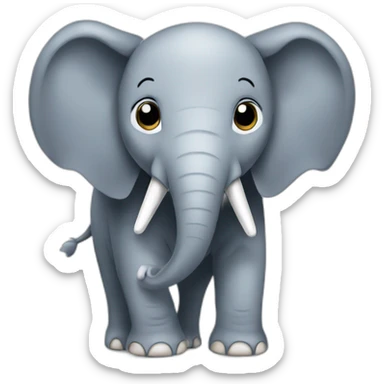 Elephant with a big sign that says #1Fan sticker