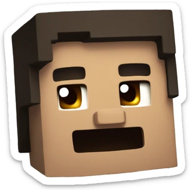 Minecraft steve smiling sticker