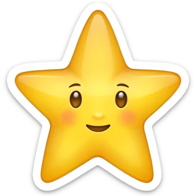 Boule jaune etoile sticker