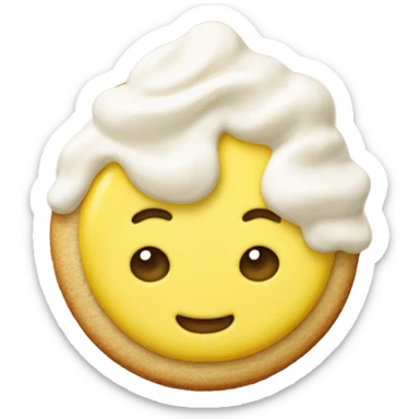 Lemon cookie with a lot of frosting  sticker