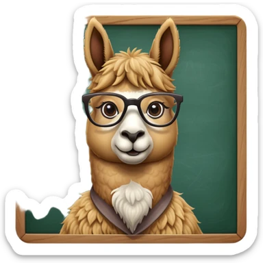 Llama teacher sticker