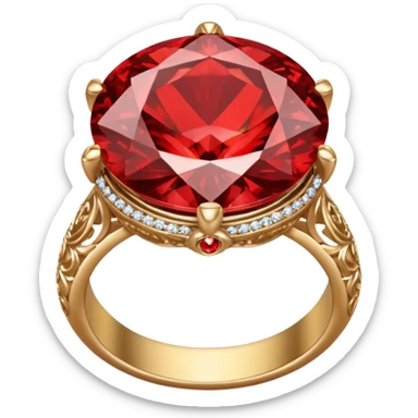red ring marry red diamond sticker