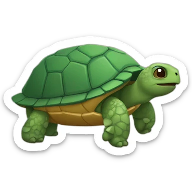 Tortuga con oso sticker