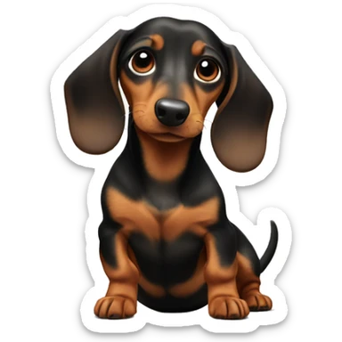 daschund doing a split  sticker