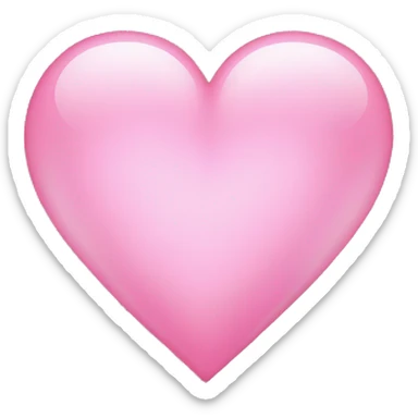 Clear pink heart sticker