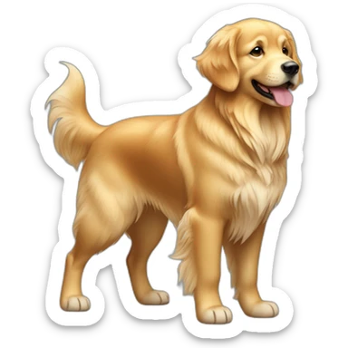 dog golden retriever full body sticker