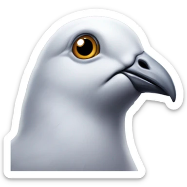 A very curious looking pigeon sticker
