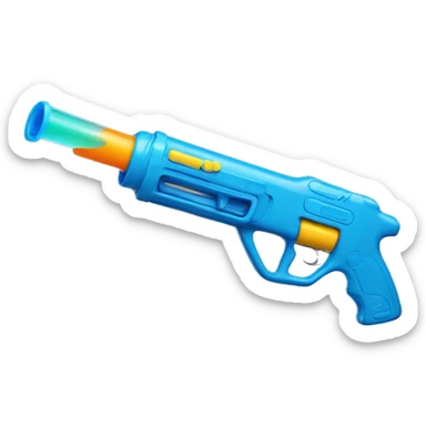 water gun with joke bang sticker