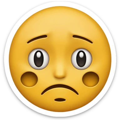 darkened yellow emoji face showing despair sticker