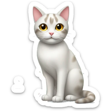 cat surrounded by chistmas presents sticker