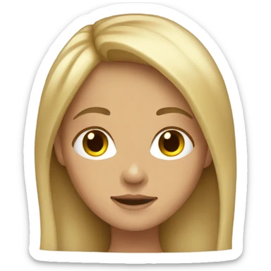 Girl with dirty blonde hair sticker