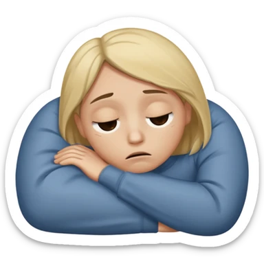 emoji to express extreme physical and mental exhaustion sticker