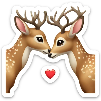 two deer in love sticker