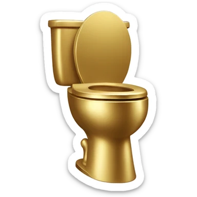 Gold toilet sticker