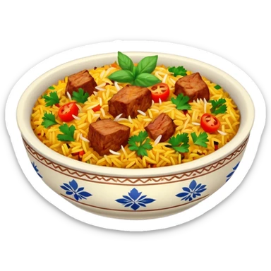 A bowl of biryani sticker
