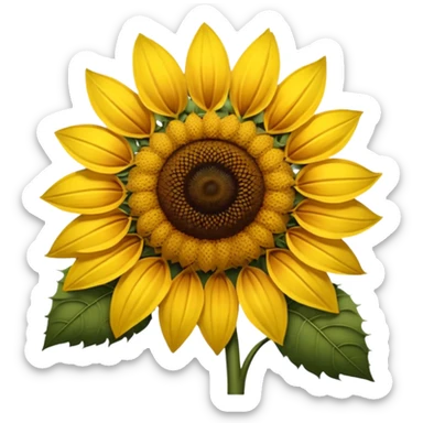 large sunflower with round center sticker