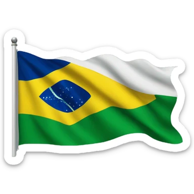 brazilian flag with an H on it sticker