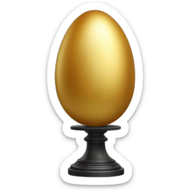 golden belgian egg on pedestal sticker