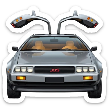 Delorean time machine sticker