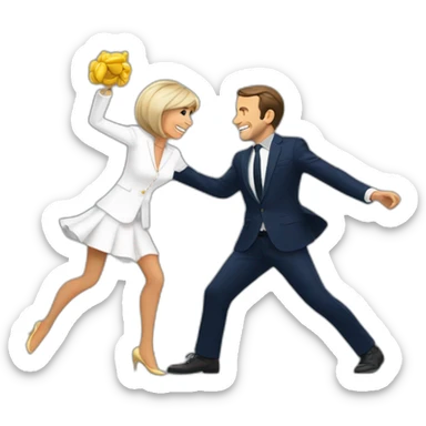 emmanuel-macron-dancing-with-brigitte-macron Download emoji sticker