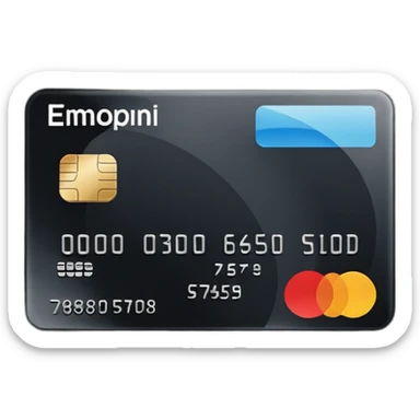black credit card, no text sticker