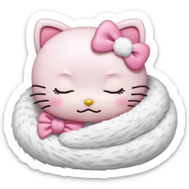 Sleeping hello kitty sticker