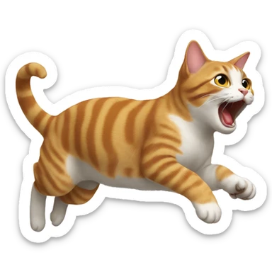 cat jumping up and down  sticker