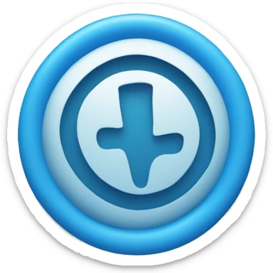 a round blue circle with a tick mark sticker