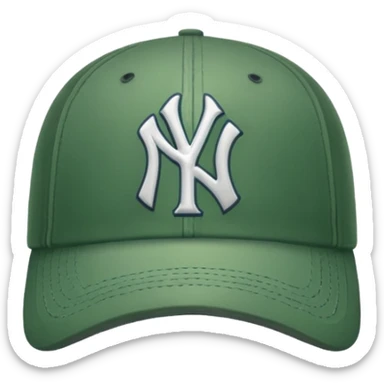 new york Yankee green cap sticker