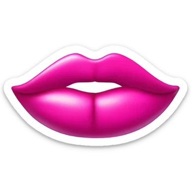 Pink lipstick mark sticker